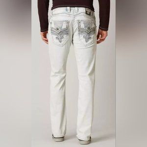 Rock Revival Tomshi Acid Wash Mens Jeans Size 44